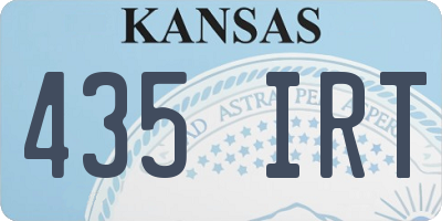 KS license plate 435IRT