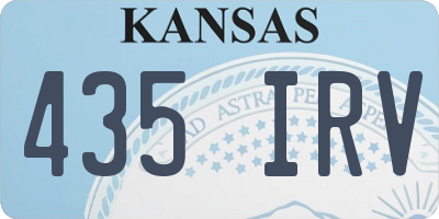 KS license plate 435IRV