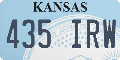 KS license plate 435IRW