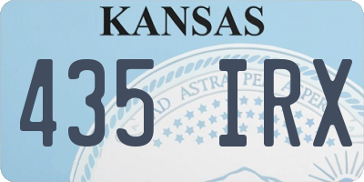 KS license plate 435IRX
