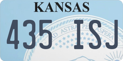 KS license plate 435ISJ