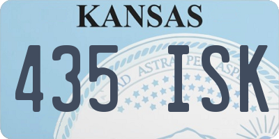 KS license plate 435ISK