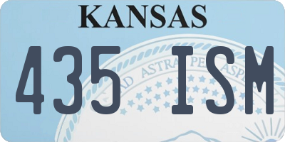 KS license plate 435ISM