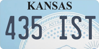 KS license plate 435IST