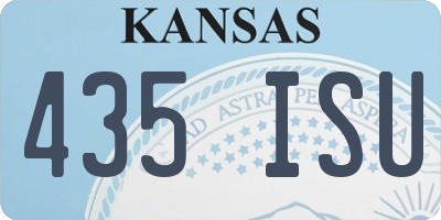 KS license plate 435ISU