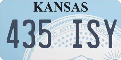 KS license plate 435ISY