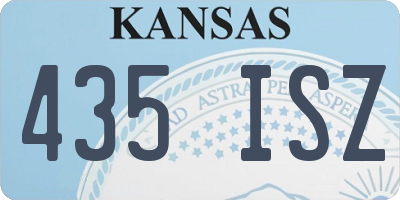 KS license plate 435ISZ