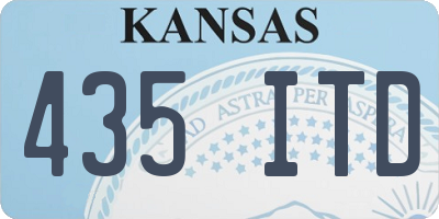 KS license plate 435ITD