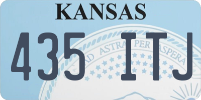 KS license plate 435ITJ