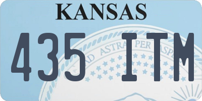 KS license plate 435ITM