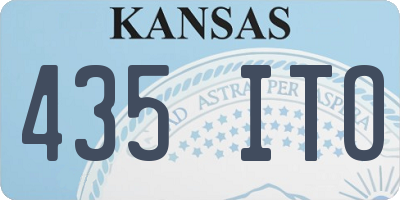 KS license plate 435ITO