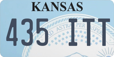 KS license plate 435ITT