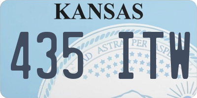 KS license plate 435ITW