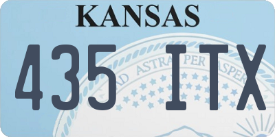 KS license plate 435ITX