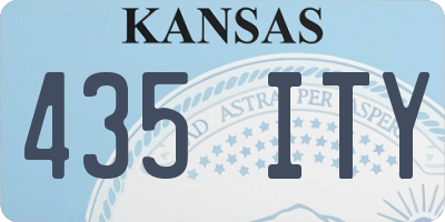 KS license plate 435ITY