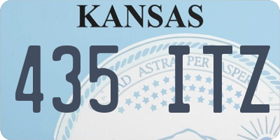 KS license plate 435ITZ