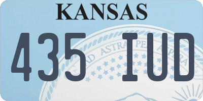 KS license plate 435IUD