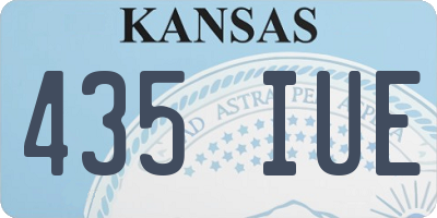 KS license plate 435IUE