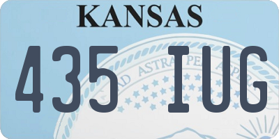 KS license plate 435IUG