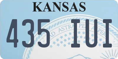 KS license plate 435IUI