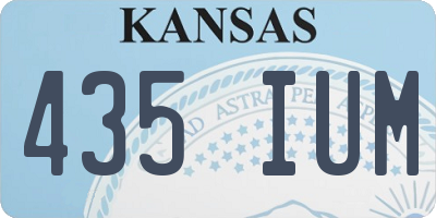 KS license plate 435IUM