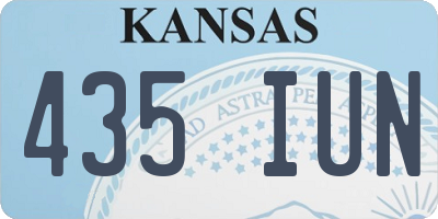 KS license plate 435IUN