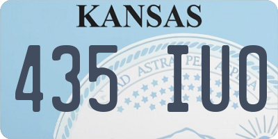 KS license plate 435IUO