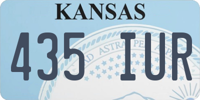 KS license plate 435IUR