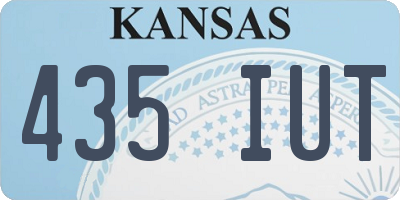 KS license plate 435IUT