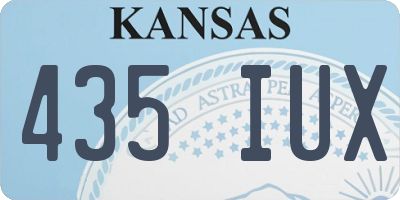 KS license plate 435IUX