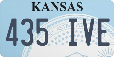 KS license plate 435IVE