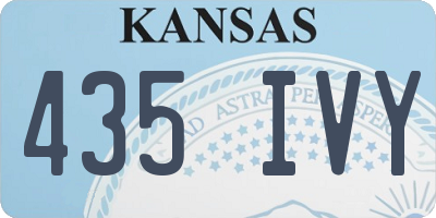 KS license plate 435IVY
