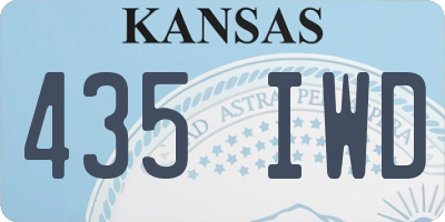 KS license plate 435IWD