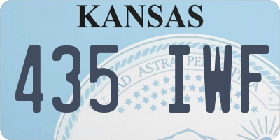 KS license plate 435IWF