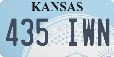 KS license plate 435IWN