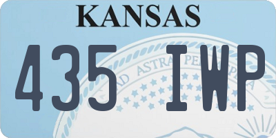 KS license plate 435IWP