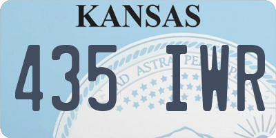 KS license plate 435IWR