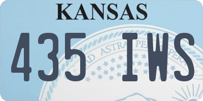 KS license plate 435IWS
