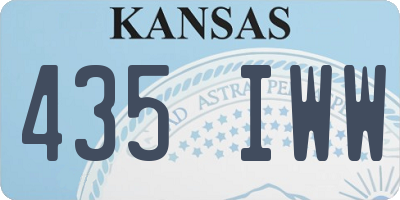 KS license plate 435IWW