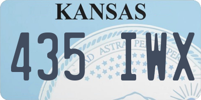 KS license plate 435IWX