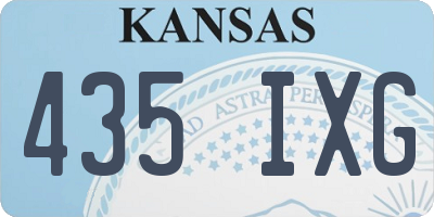 KS license plate 435IXG