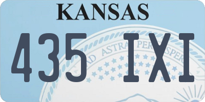 KS license plate 435IXI