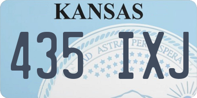 KS license plate 435IXJ