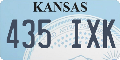 KS license plate 435IXK