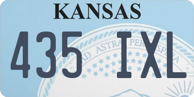 KS license plate 435IXL