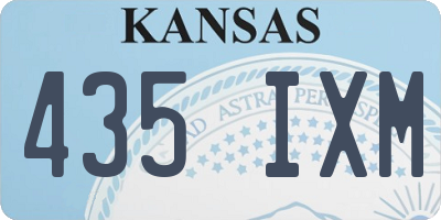 KS license plate 435IXM