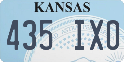 KS license plate 435IXO