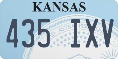KS license plate 435IXV
