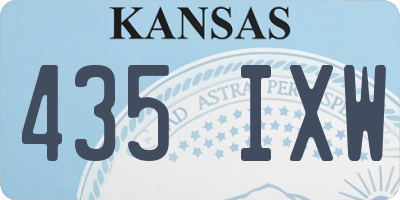 KS license plate 435IXW