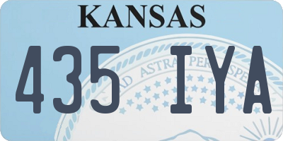 KS license plate 435IYA